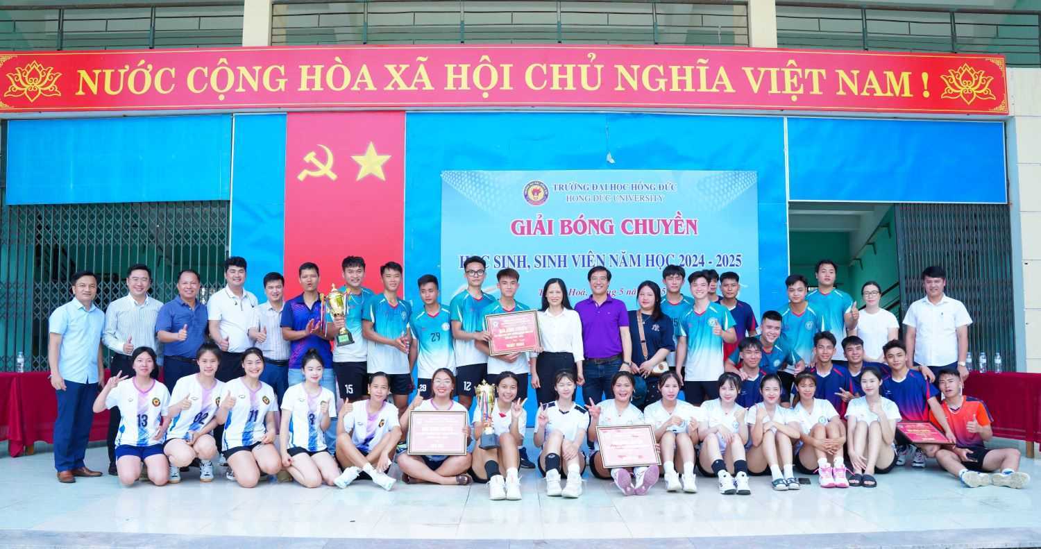 Chung kết Giải bóng chuyền học sinh, sinh viên Trường Đại học Hồng Đức năm học 2024 – 2025: Sôi nổi, đoàn kết và đầy cảm xúc